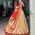 Women's Kanchipuram Silk Zari Woven Lehenga Choli with Paithani Jacquard Dupatta.