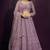 Mauve Butterfly Net Heavy Embroidery With Stone Work