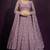 Mauve Butterfly Net Heavy Embroidery With Stone Work