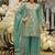 Women Ethnic Motifs Embroidered Regular Sequinned Kurta with Sharara & With Dupatta