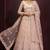 Peach Butterfly Net Heavy Embroidery With Stone Work