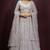 Light Lavender Butterfly Net Heavy Embroidery With Stone Work