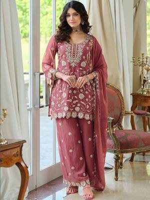 Women Ethnic Motifs Embroidered Regular Thread Work Kurta with Palazzos & With Dupatta 2