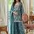 Women Floral Embroidered Regular Thread Work Kurta with Palazzos & With Dupatta