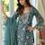 Women Floral Embroidered Regular Thread Work Kurta with Palazzos & With Dupatta