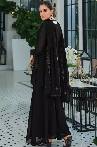 Women Ethnic Motifs Embroidered Regular Sequinned Kurta with Palazzos & With Dupatta