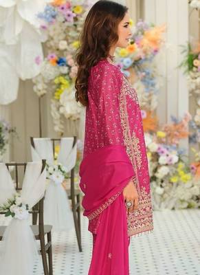 Women Ethnic Motifs Embroidered Regular Thread Work Kurta with Palazzos & With Dupatta 3