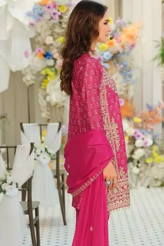 Women Ethnic Motifs Embroidered Regular Thread Work Kurta with Palazzos & With Dupatta