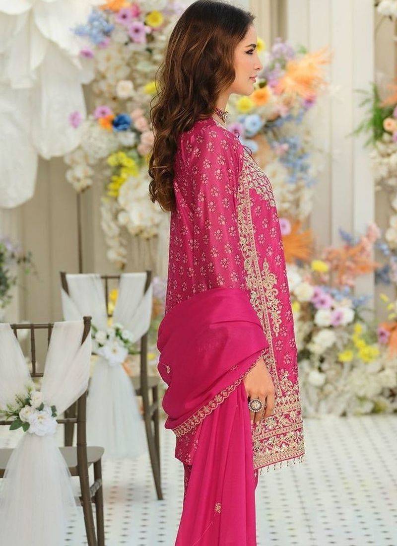 Women Ethnic Motifs Embroidered Regular Thread Work Kurta with Palazzos & With Dupatta