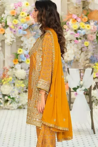 Women Ethnic Motifs Embroidered Regular Mirror Work Kurta with Palazzos & With Dupatta