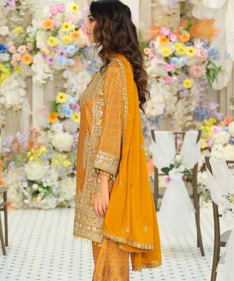 Women Ethnic Motifs Embroidered Regular Mirror Work Kurta with Palazzos & With Dupatta
