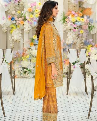 Women Ethnic Motifs Embroidered Regular Mirror Work Kurta with Palazzos & With Dupatta 6
