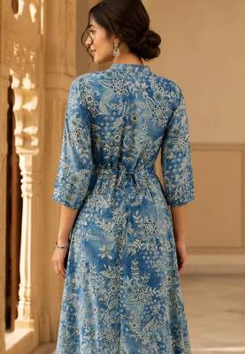 Floral Printed Midi Dress 4