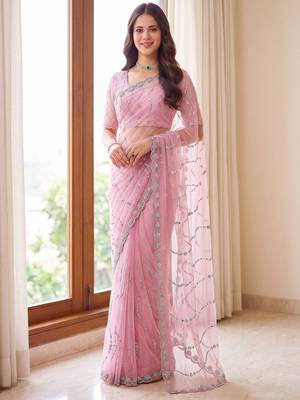 Designer beads embroidery saree 4