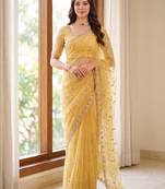 Designer beads embroidery saree