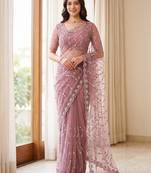 Designer beads embroidery saree