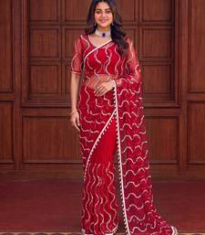 Designer beads embroidery saree