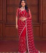 Designer beads embroidery saree