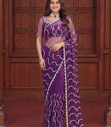 Designer beads embroidery saree