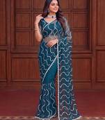 Designer beads embroidery saree