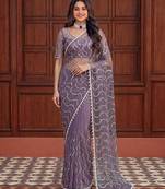 Designer beads embroidery saree
