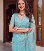 Designer beads embroidery saree