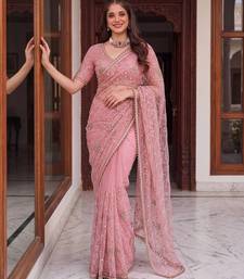Designer beads embroidery saree