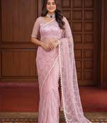 Designer beads embroidery saree