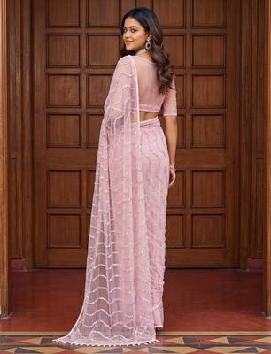 Designer beads embroidery saree 3