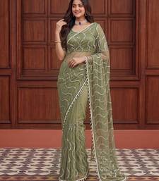 Designer beads embroidery saree