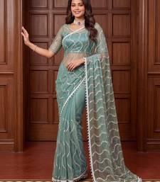 Designer beads embroidery saree