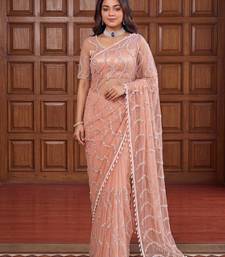 Designer beads embroidery saree