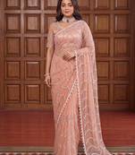 Designer beads embroidery saree