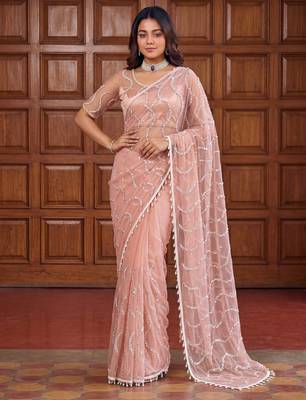 Designer beads embroidery saree 2