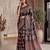 Designer ajrak digital print saree for festive