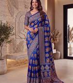Designer ajrak digital print saree for festive