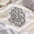 Rhodium finish cz stone adjustable ring