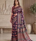 Designer ajrak digital print saree for festive