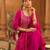 Embroidered Viscose Silk Flared Kurta Pant and Dupatta Set