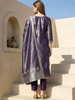 Women Ethnic Motifs Regular Kurta with Trousers & With Dupatta 4