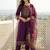 Women Floral Embroidered Regular Thread Work Liva Kurta with Trousers & With Dupatta