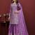 Lavender silk embroidered sharara suit set with dupatta