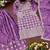 Lavender silk embroidered sharara suit set with dupatta