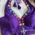 Purple roman silk blend real mirror work blouse