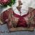 Maroon pure italian apple cut jari cording sequins work blouse