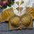 Mustard pure italian apple cut jari cording sequins work blouse