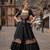 Black Cotton Navratri Lehenga Choli With Gota Patti & Gamthi Work  - free size
