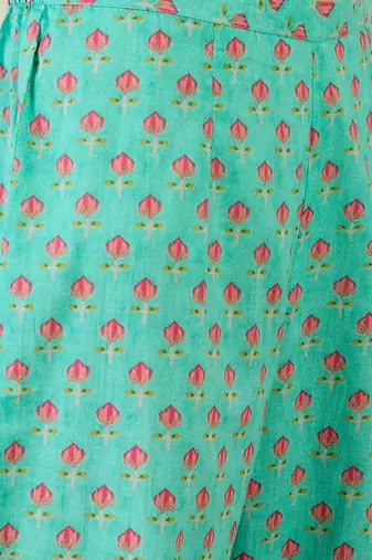 Women Floral Printed Regular Pure Cotton Kurta with Trousers