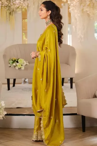 Women Ethnic Motifs Embroidered Regular Mirror Work Kurta with Palazzos & With Dupatta