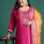Women Regular Thread Work Kurta with Trousers & With Dupatta